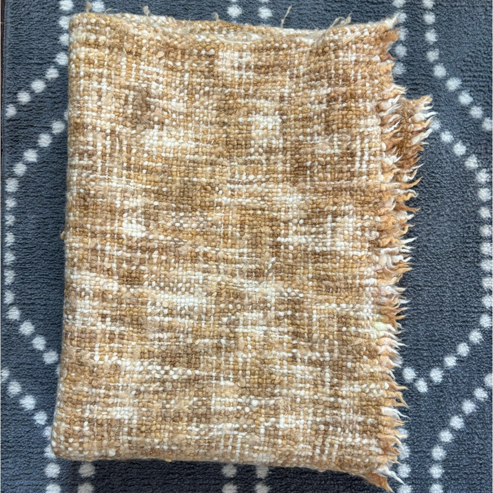 Thomas O’Brien - Vintage Modern 100% Wool Gold Woven Throw Blanket